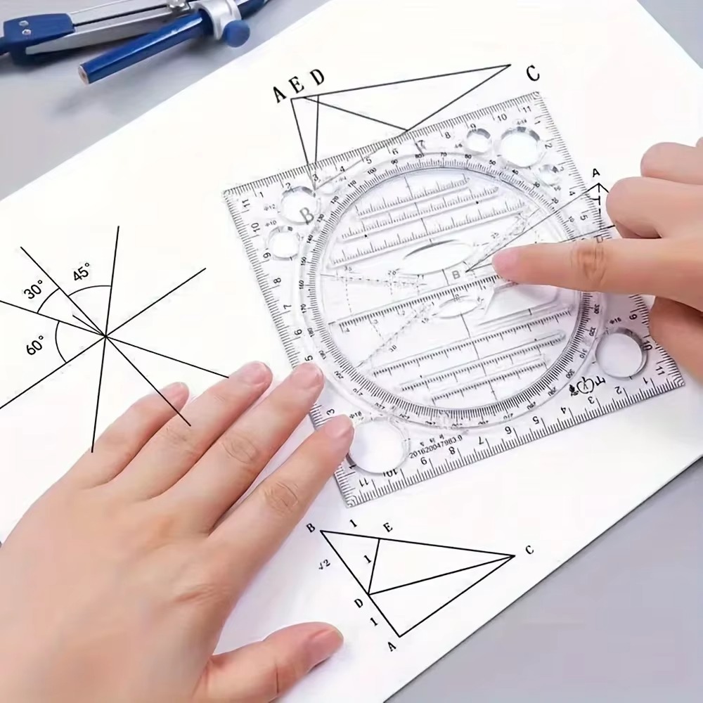 Photography Geometry - 1 stuk multifunctionele, draaibare tekenmal, geometrisch