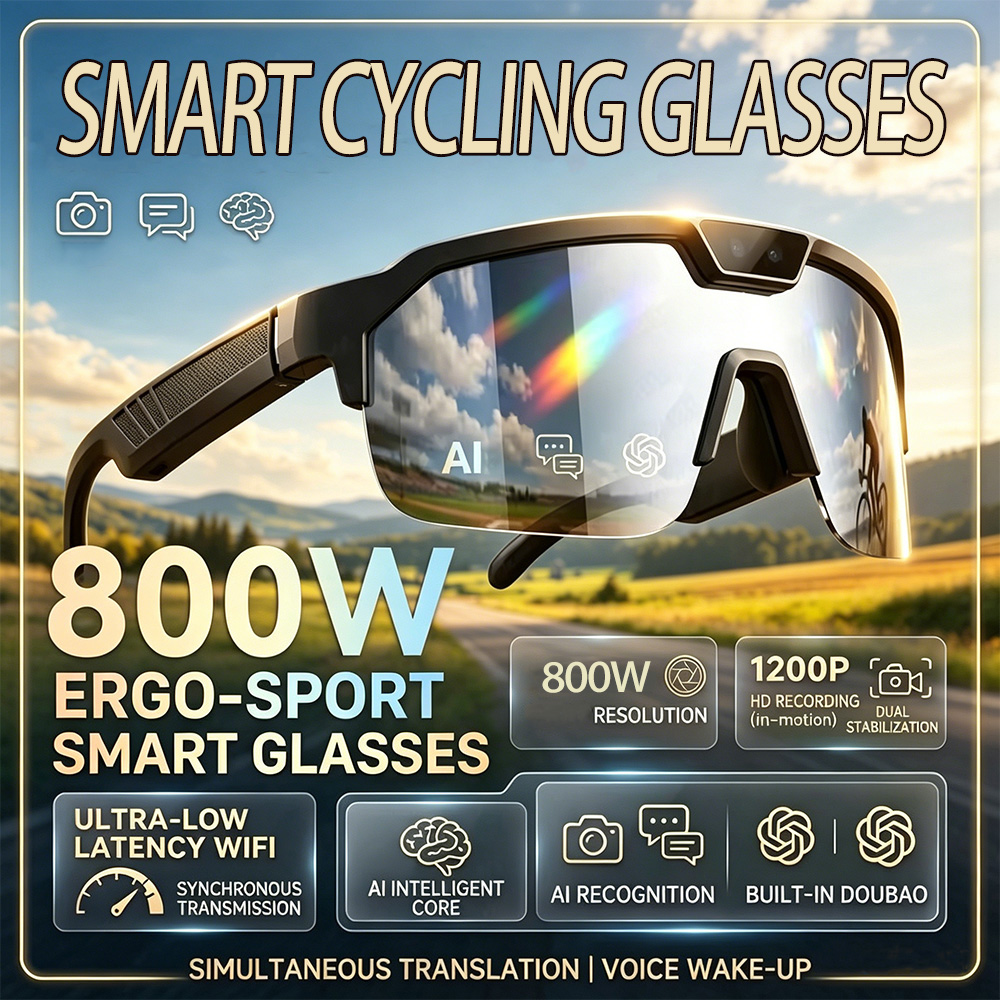 Photography Japanese - Fietsbril 2026 met 800W HD camera,