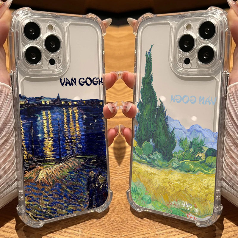 Photography Geometry - Sterrenhemel Van Gogh Olieverfschilderij Transparante Case